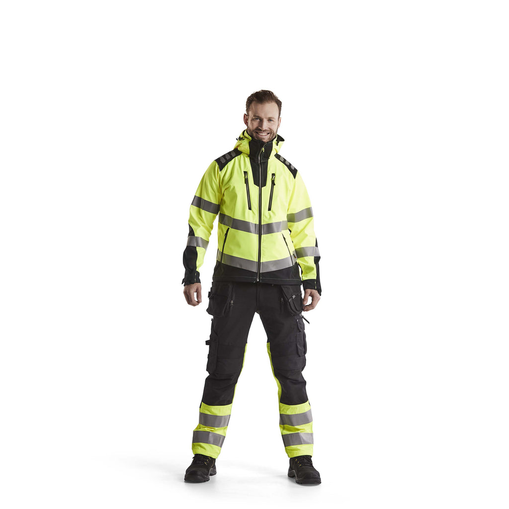 Blaklader 4491 Hi Vis Softshell Jacket Hi Vis Yellow Black 2 Model