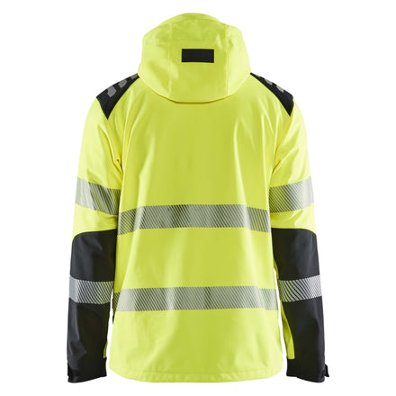 Blaklader 4491 Hi Vis Softshell Jacket Hi Vis Yellow Black Back