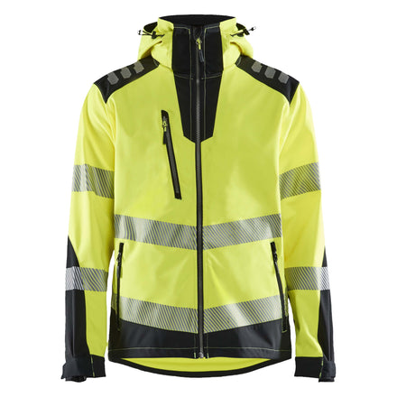 Blaklader 4491 Hi Vis Softshell Jacket Hi Vis Yellow Black Main