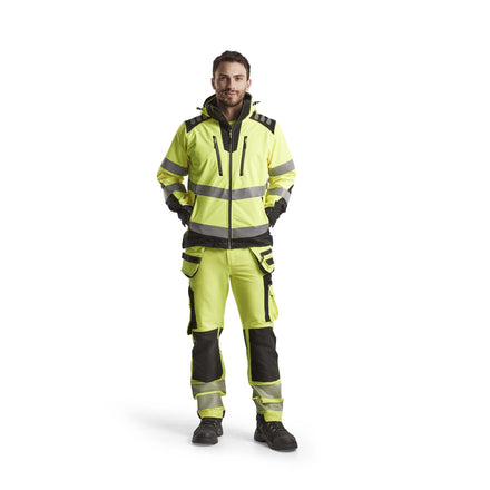 Blaklader 4491 Hi Vis Softshell Jacket Hi Vis Yellow Black Model