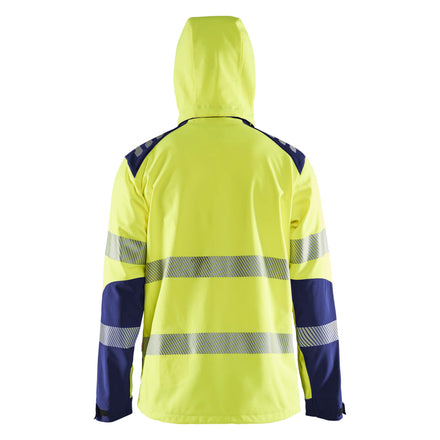 Blaklader 4491 Hi Vis Softshell Jacket Hi Vis Yellow Navy Blue Feature