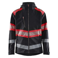 Blaklader 4494 Hi Vis Softshell Jacket Black Hi Vis Red Main