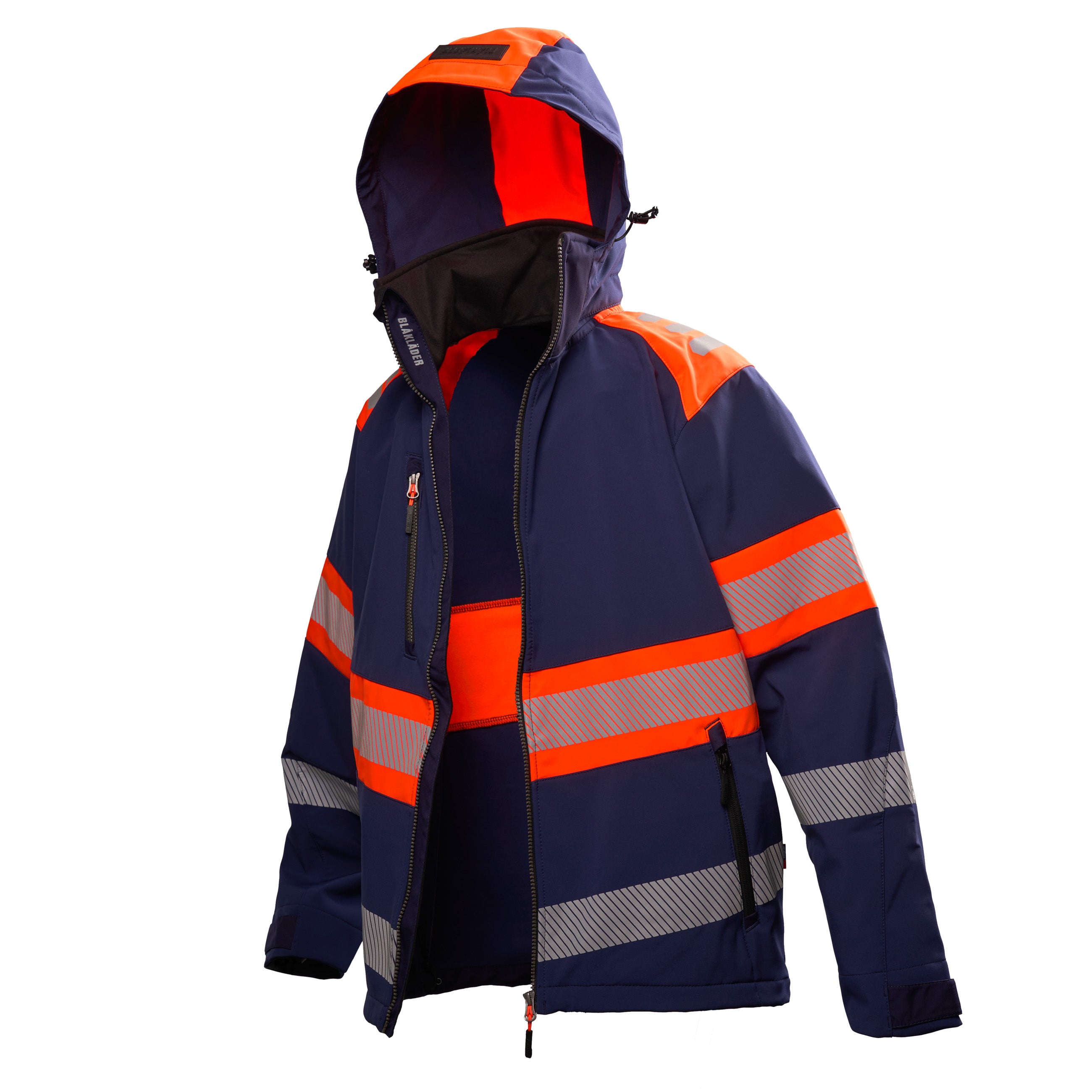 Blaklader 4494 Navy Blue/Hi-Vis Orange Softshell Jacket | Start