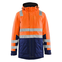 Blaklader 4495 Hi Vis Winter Parka Hi Vis Orange Navy Blue Main