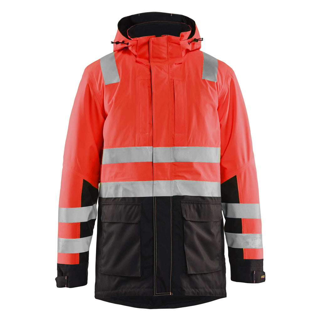 Blaklader 4495 Hi Vis Winter Parka Hi Vis Red Black Main