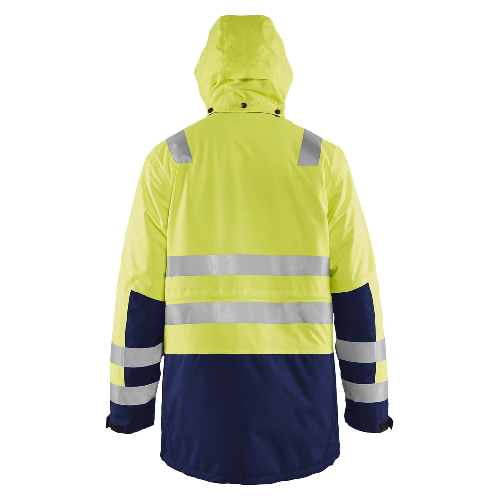 Blaklader 4495 Hi Vis Winter Parka Hi Vis Yellow Navy Blue Feature