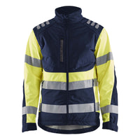 Blaklader 4497 Hi Vis Softshell Jacket Navy Blue Hi Vis Yellow Main