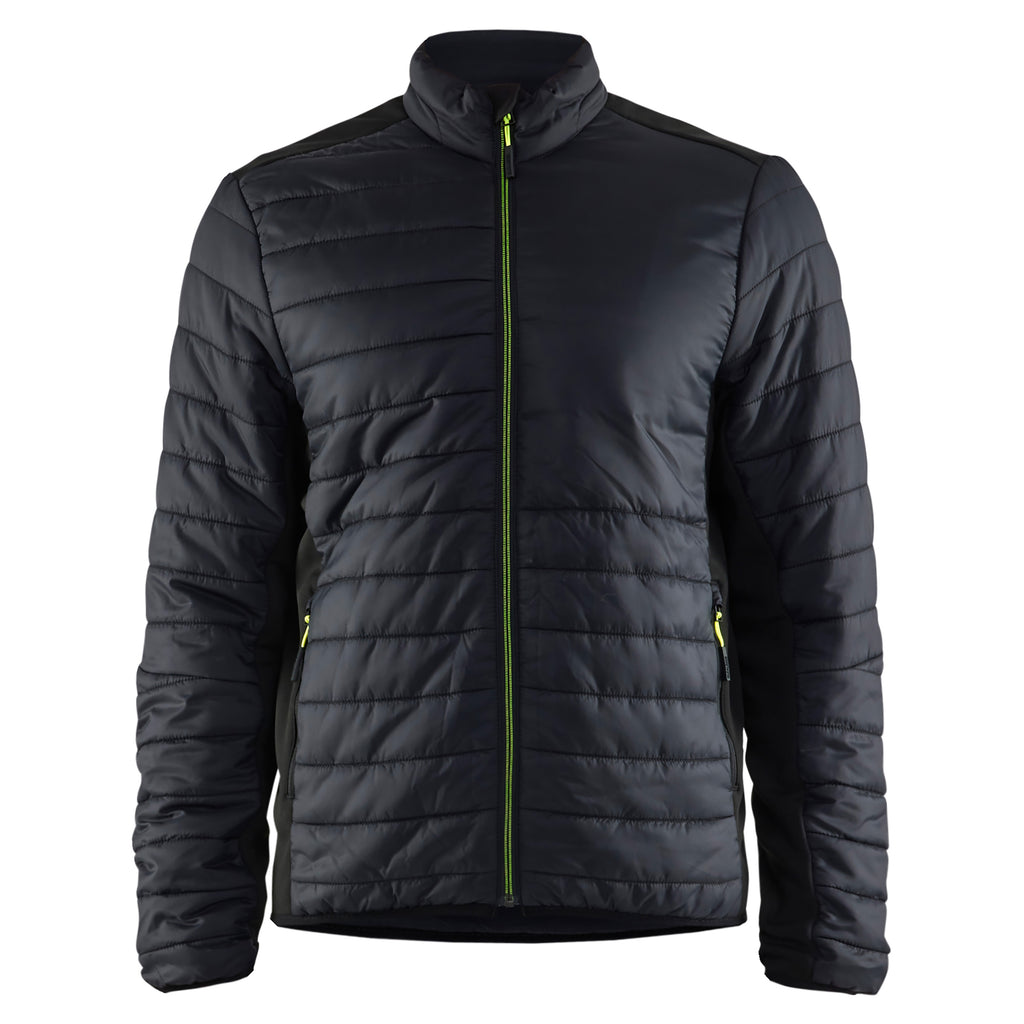 Blaklader 4710 Warm Lined Jacket Black Hi Vis Yellow Front
