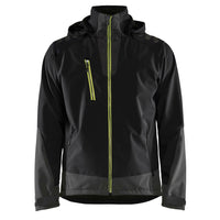 Blaklader 4749 Softshell Jacket Black Hi Vis Yellow Front