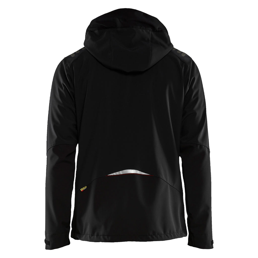 Blaklader 4749 Softshell Jacket Black Red Back