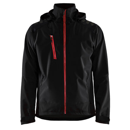 Blaklader 4749 Softshell Jacket Black Red Front