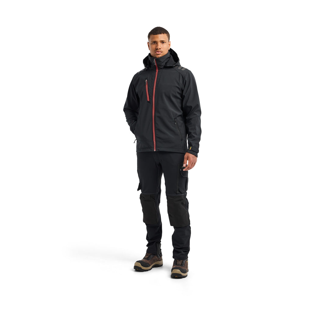 Blaklader 4749 Softshell Jacket Black Red Model