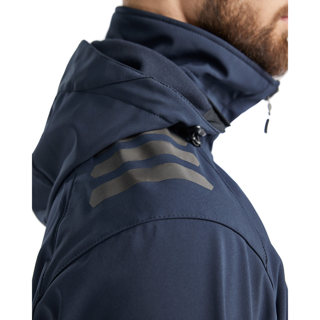 Blaklader 4749 Softshell Jacket Dark Navy Blue Hi Vis Yellow Feature 2