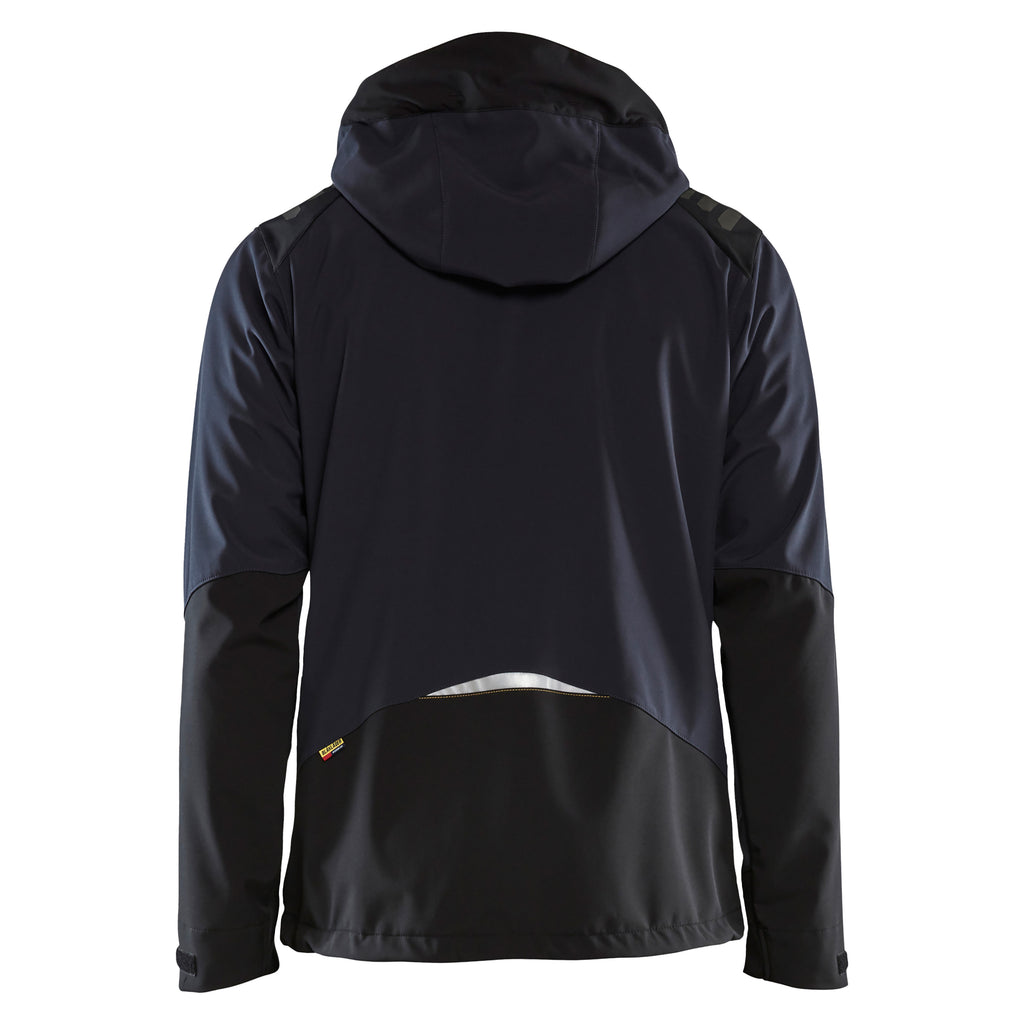 Blaklader 4749 Softshell Jacket Dark Navy Yellow Back