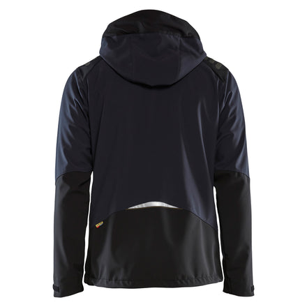 Blaklader 4749 Softshell Jacket Dark Navy Yellow Back