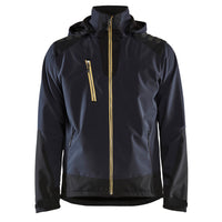 Blaklader 4749 Softshell Jacket Dark Navy Yellow Front