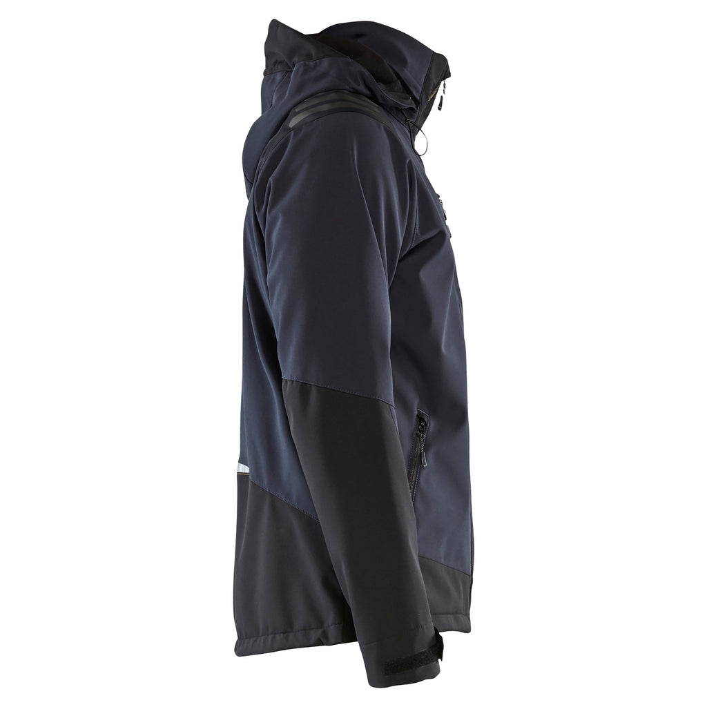 Blaklader 4749 Softshell Jacket Dark Navy Yellow Right