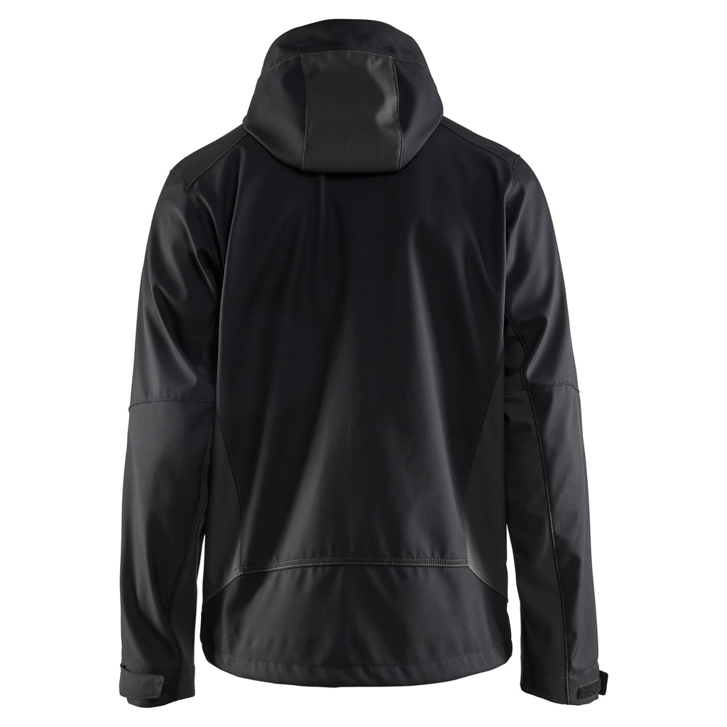 Blaklader 4753 Softshell Jacket With Hood Black Dark Grey Back