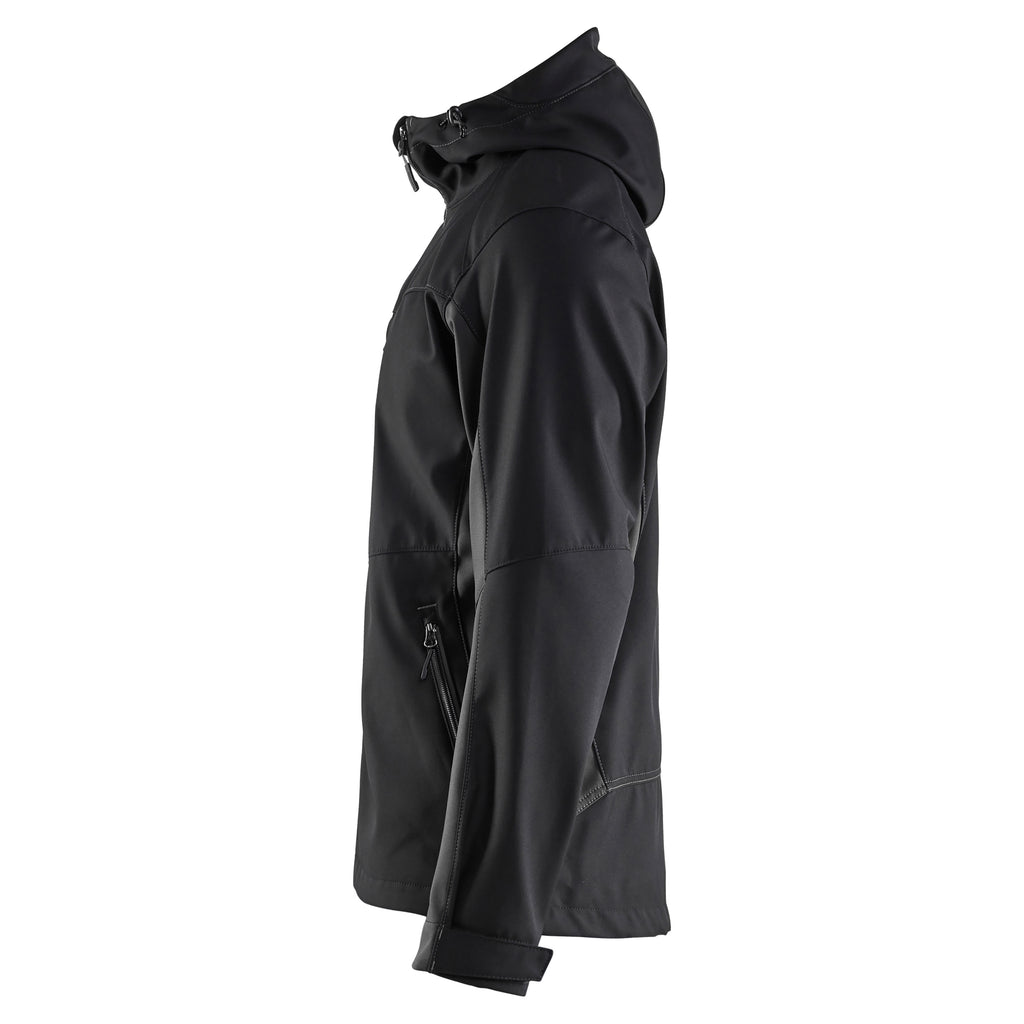 Blaklader 4753 Softshell Jacket With Hood Black Dark Grey Left