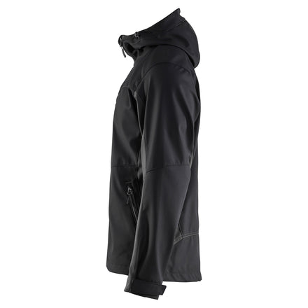 Blaklader 4753 Softshell Jacket With Hood Black Dark Grey Left