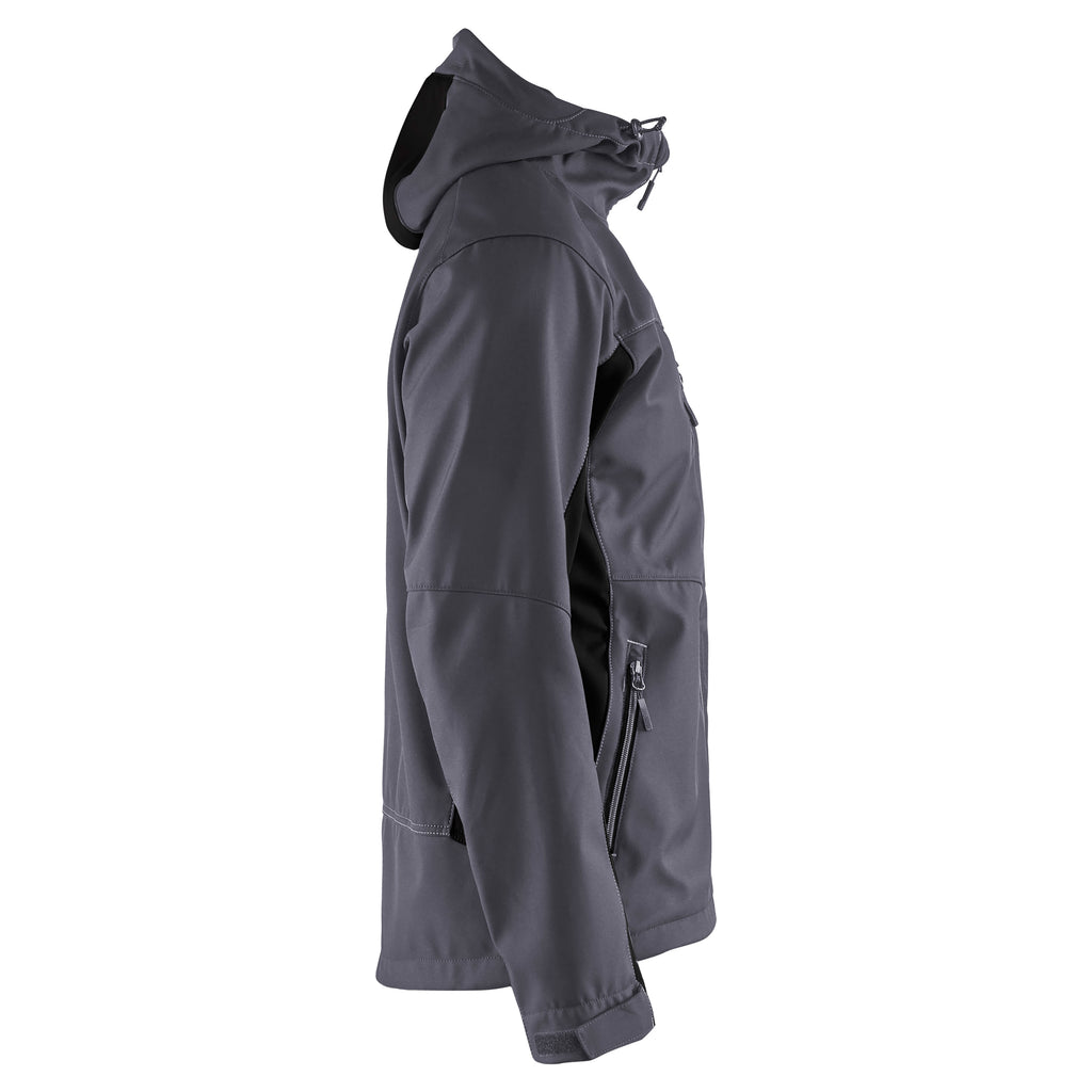 Blaklader 4753 Softshell Jacket With Hood Mid Grey Black Right