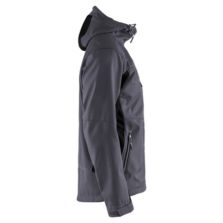 Blaklader 4753 Softshell Jacket With Hood Mid Grey Black Right