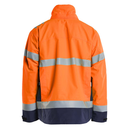 Blaklader 4760 Hi Vis Shell Jacket Hi Vis Orange Navy Blue Back