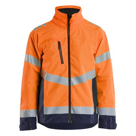 Blaklader 4760 Hi Vis Shell Jacket Hi Vis Orange Navy Blue Main