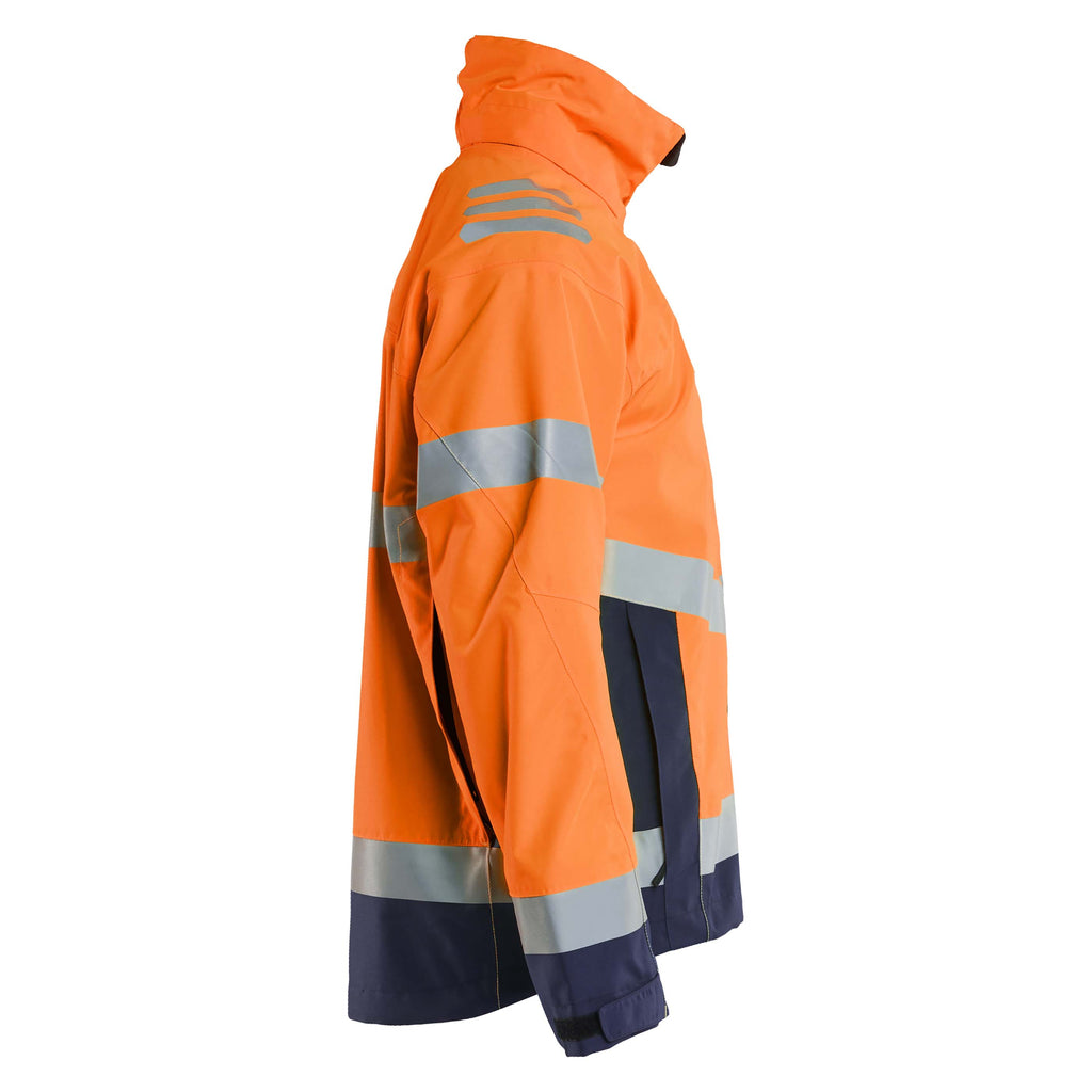 Blaklader 4760 Hi Vis Shell Jacket Hi Vis Orange Navy Blue Right