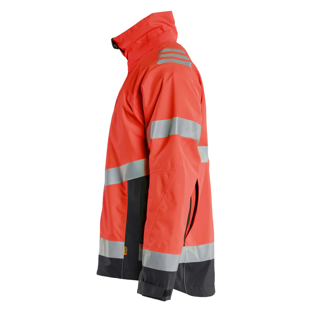 Blaklader 4760 Hi Vis Shell Jacket Hi Vis Red Black Left