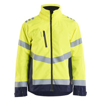 Blaklader 4760 Hi Vis Shell Jacket Hi Vis Yellow Navy Blue Main