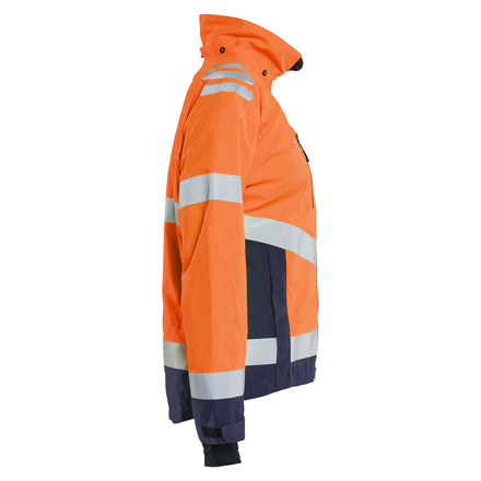 Blaklader 4761 Womens Hi Vis Shell Jacket Hi Vis Orange Navy Blue Right