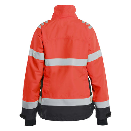 Blaklader 4761 Womens Hi Vis Shell Jacket Hi Vis Red Black Back