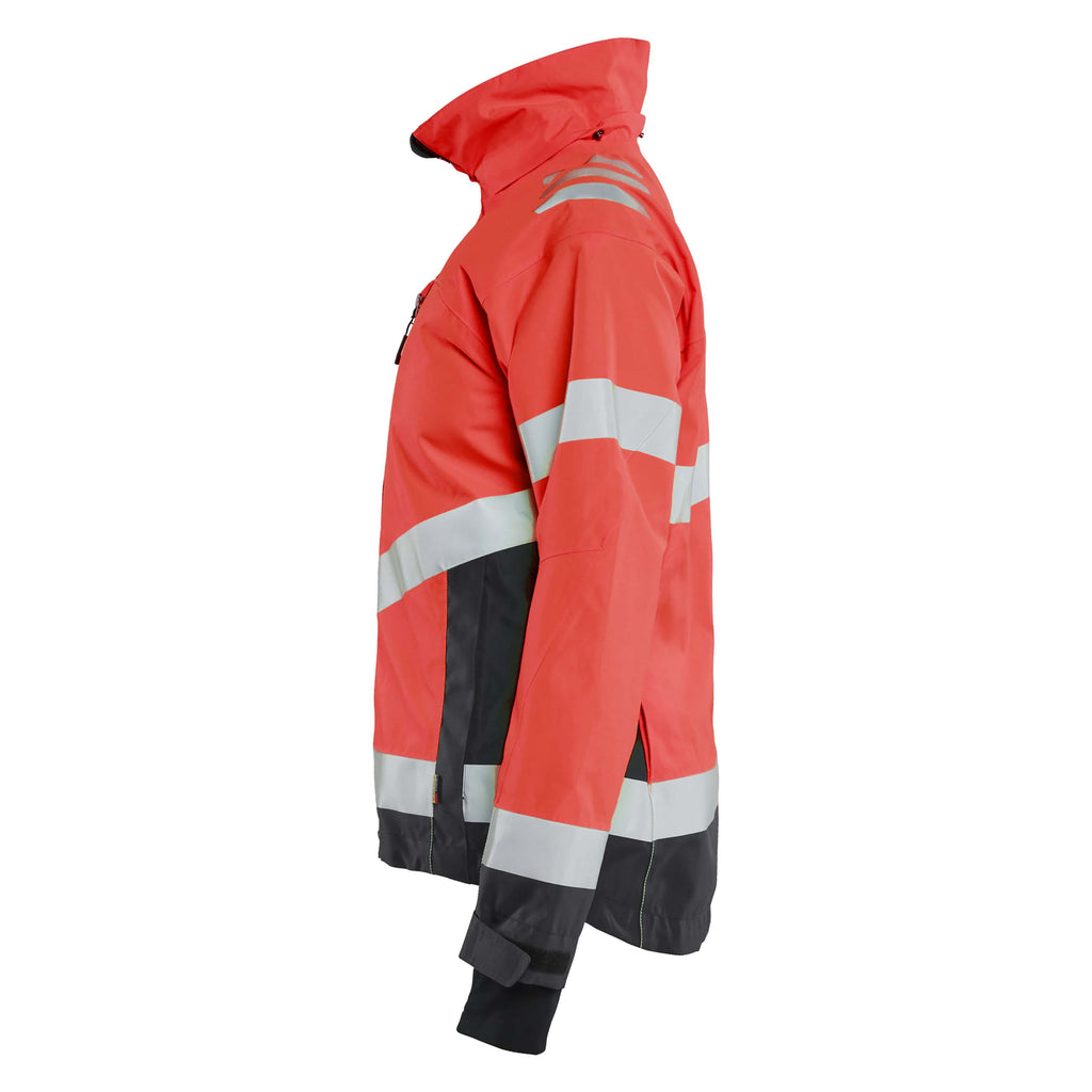 Blaklader 4761 Womens Hi Vis Shell Jacket Hi Vis Red Black Left