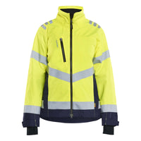 Blaklader 4761 Womens Hi Vis Shell Jacket Hi Vis Yellow Navy Blue Main