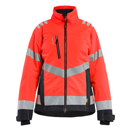 Blaklader 4762 Womens Lightweight Lined Winter Jacket Hi Vis Hi Vis Orange Black Front