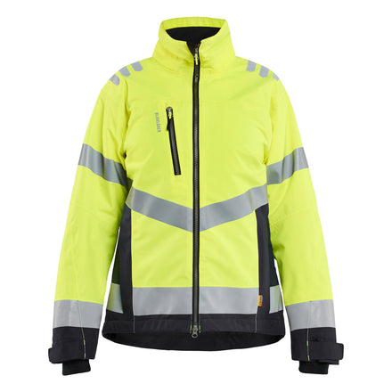 Blaklader 4762 Womens Lightweight Lined Winter Jacket Hi Vis Hi Vis Yellow Black Front