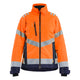 Blaklader 4762 Womens Lightweight Lined Winter Jacket Hi Vis Orange Navy Blue Front