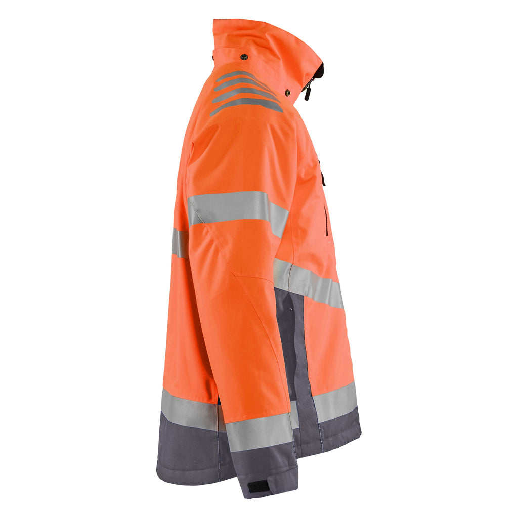 Blaklader 4780 Hi Vis Lightweight Lined Winter Jacket Hi Vis Orange Grey Right