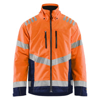 Blaklader 4780 Hi Vis Lightweight Lined Winter Jacket Hi Vis Orange Navy Blue Main