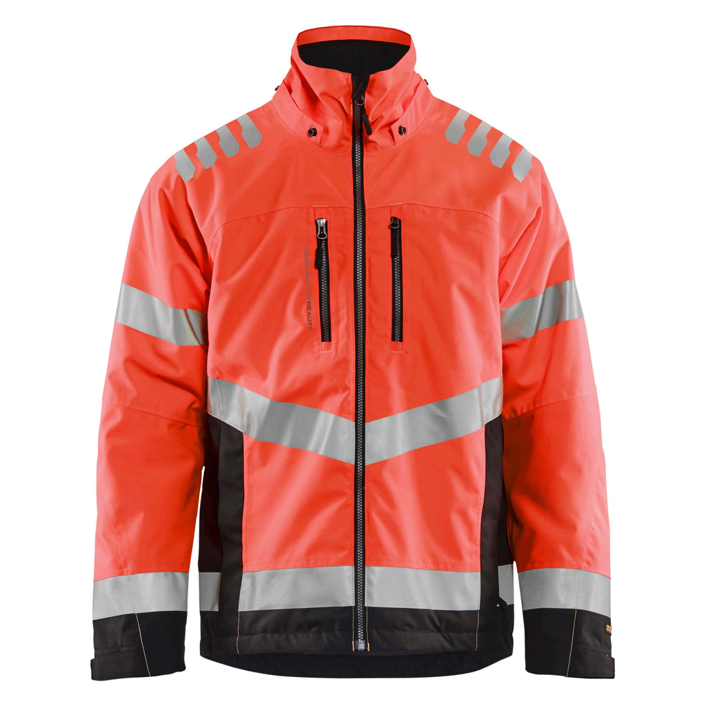 Blaklader 4780 Hi Vis Lightweight Lined Winter Jacket Hi Vis Red Black Main