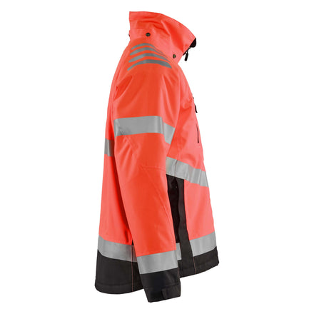 Blaklader 4780 Hi Vis Lightweight Lined Winter Jacket Hi Vis Red Black Right