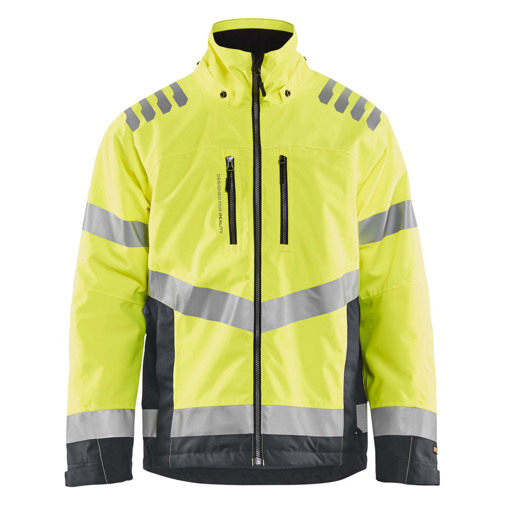 Blaklader 4780 Hi Vis Lightweight Lined Winter Jacket Hi Vis Yellow Grey Main