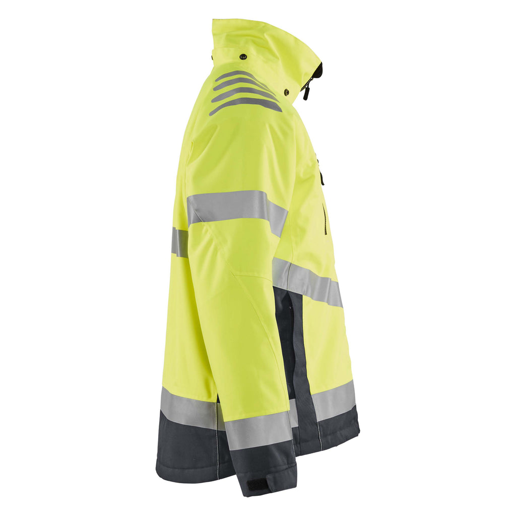 Blaklader 4780 Hi Vis Lightweight Lined Winter Jacket Hi Vis Yellow Grey Right