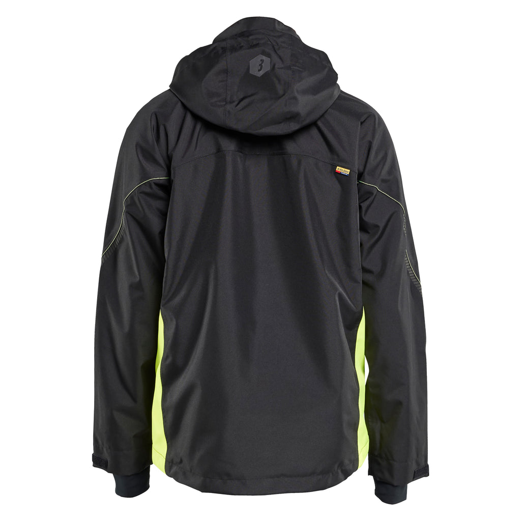 Blaklader 4790 Shell Jacket Black Hi Vis Yellow Back