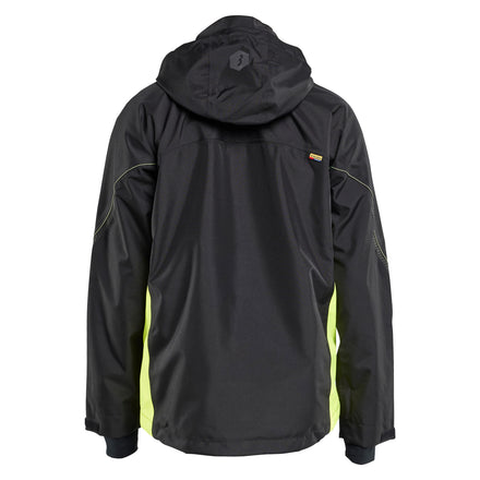 Blaklader 4790 Shell Jacket Black Hi Vis Yellow Back