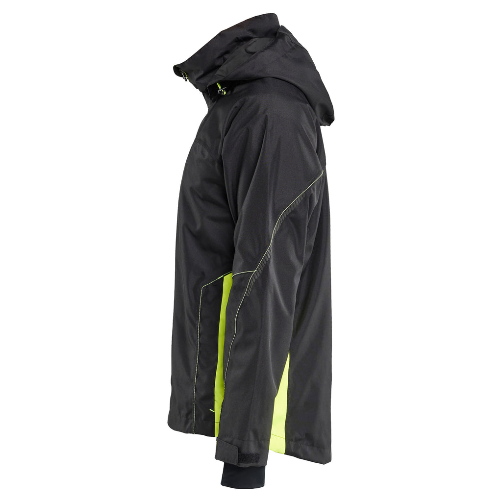 Blaklader 4790 Shell Jacket Black Hi Vis Yellow Left