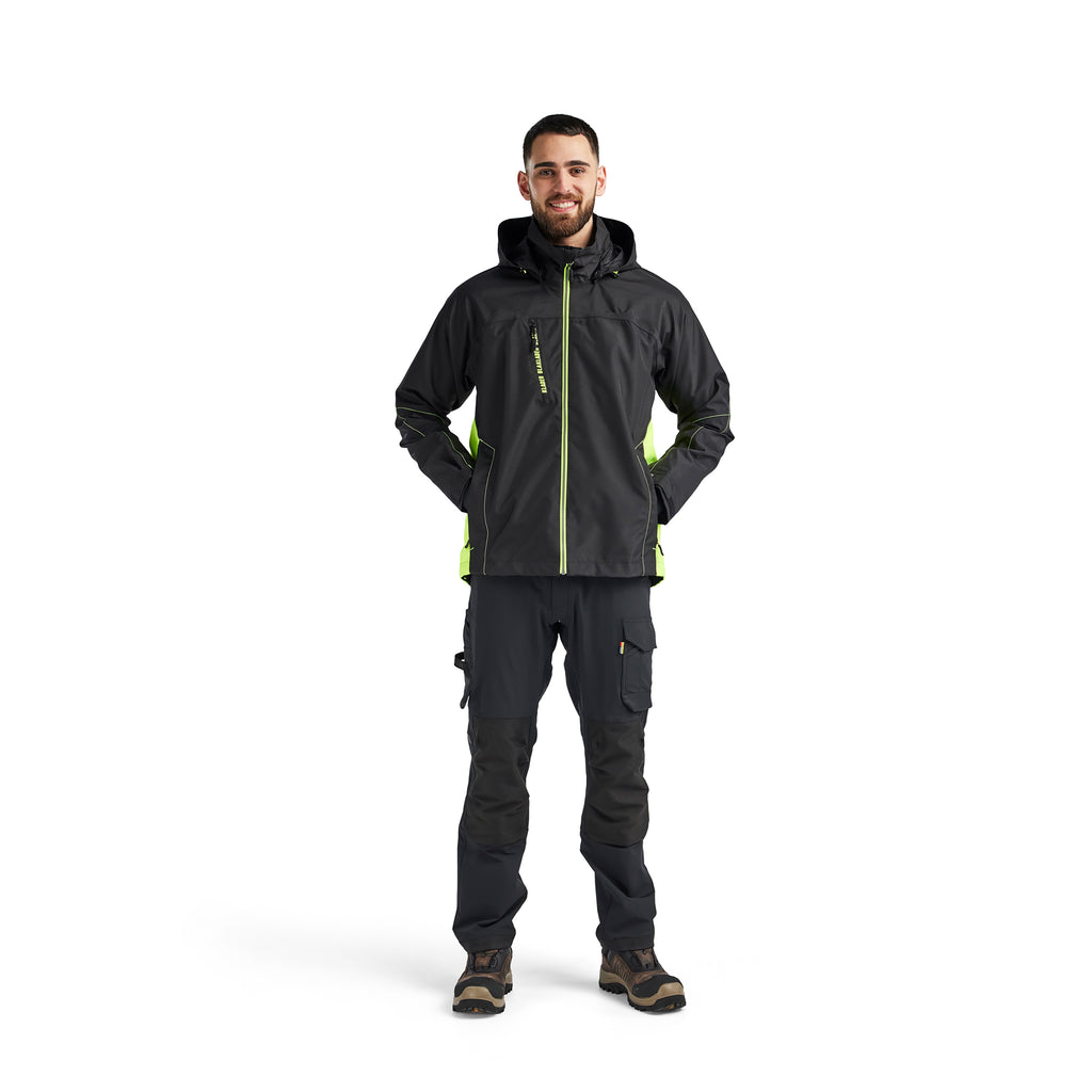 Blaklader 4790 Shell Jacket Black Hi Vis Yellow Model