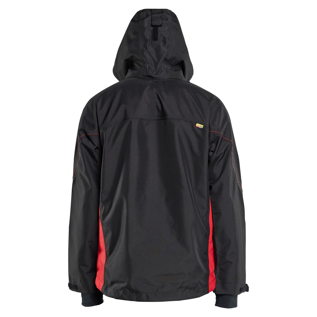 Blaklader 4790 Shell Jacket Black Red Back Hood Up