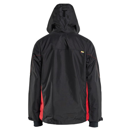 Blaklader 4790 Shell Jacket Black Red Back Hood Up